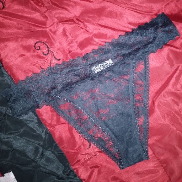 Nine West Lace Cheekster Panty Set in Black & Blush Size XL New or Used - Picture 5 of 7